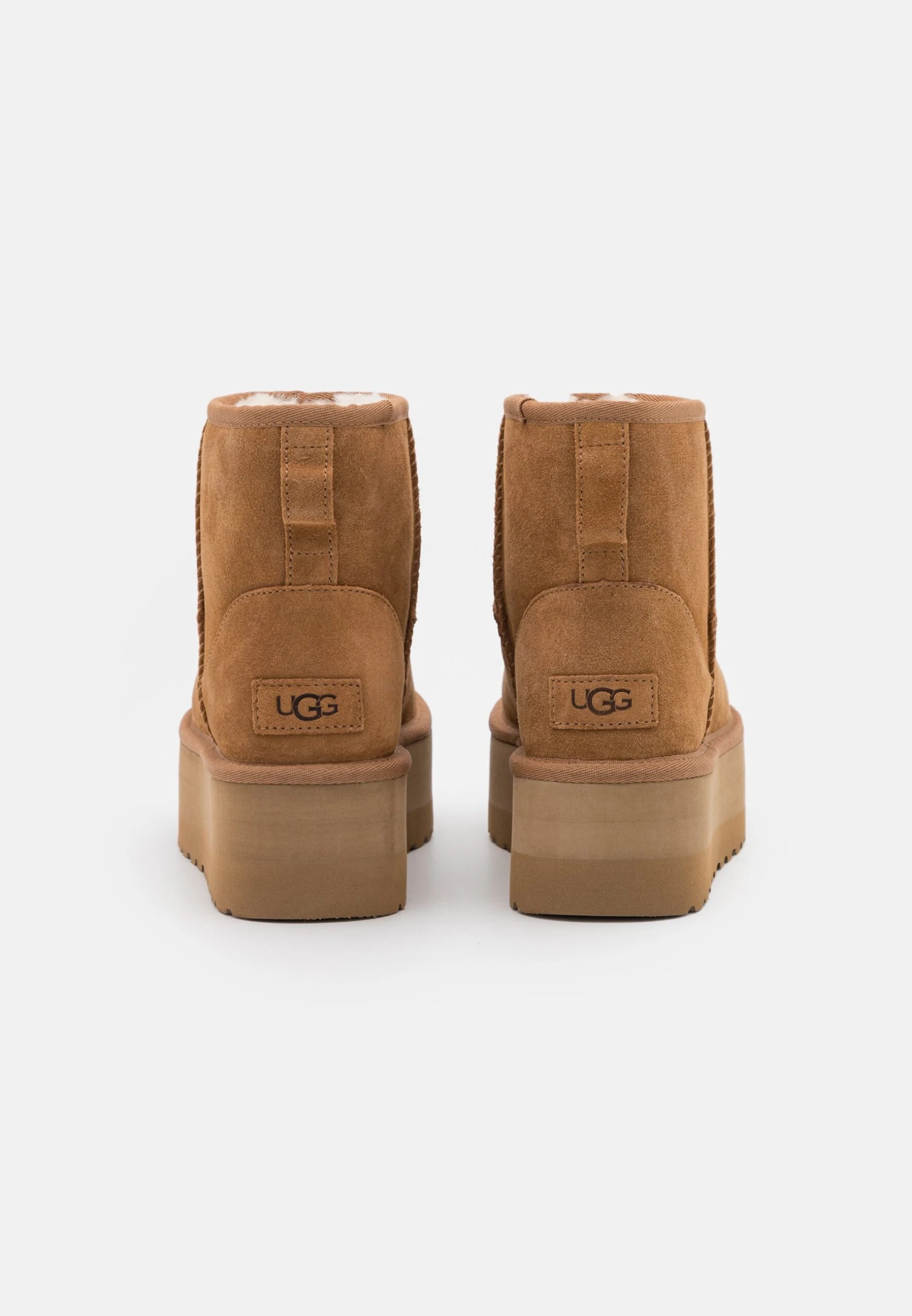 Ugg Classic Mini Platform - Enkellaarsjes Met Plateauzool - Chestnut - Afbeelding 4