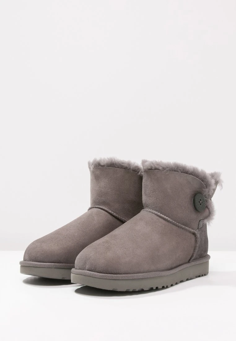 Ugg Mini Bailey Button - Korte Laarzen - Grey - Afbeelding 3