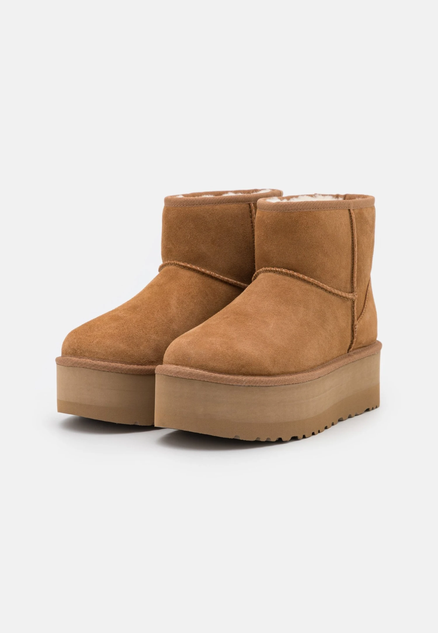 Ugg Classic Mini Platform - Enkellaarsjes Met Plateauzool - Chestnut - Afbeelding 3