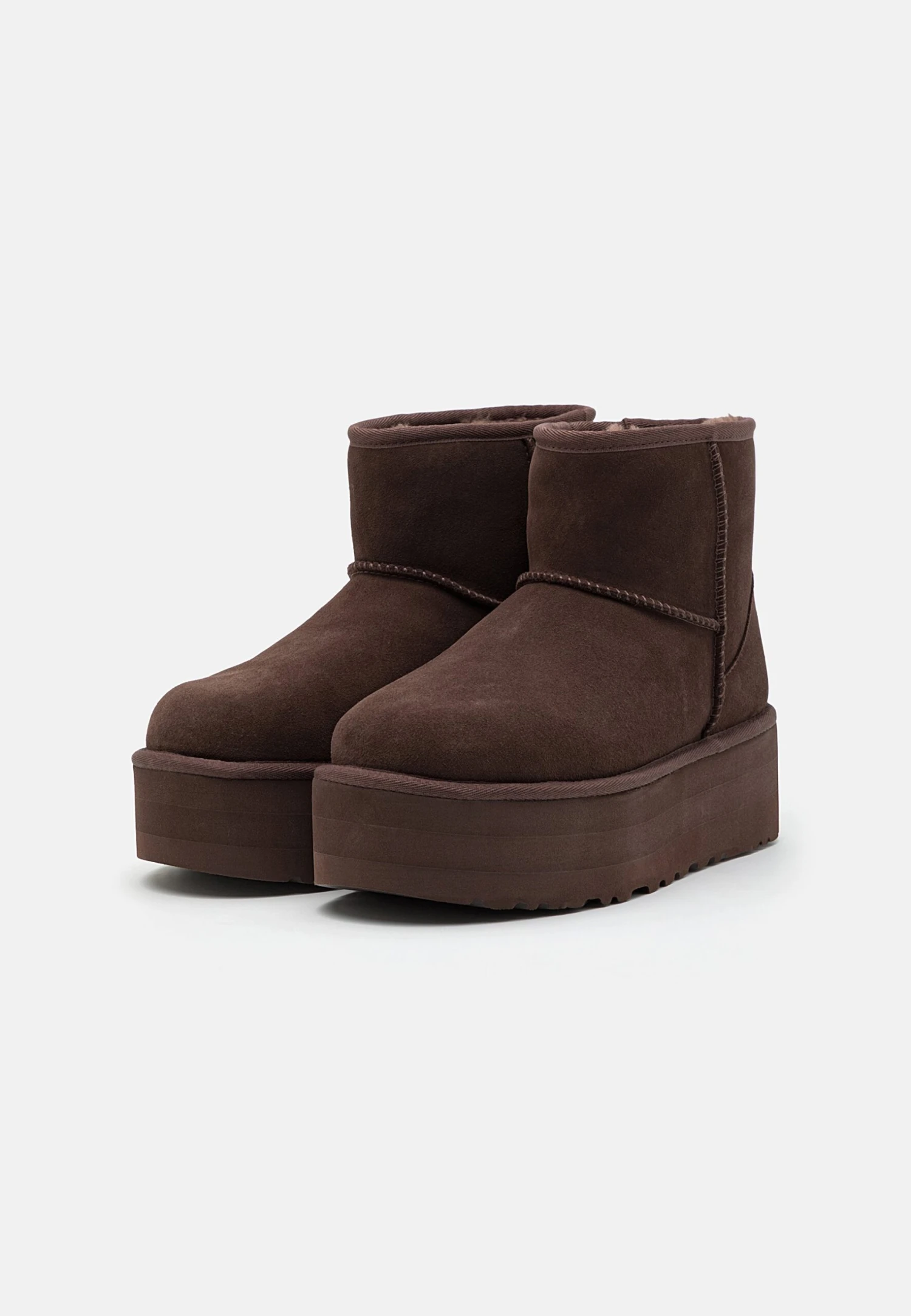 Ugg Classic Mini Platform - Enkellaarsjes Met Plateauzool - Burnt Cedar - Afbeelding 3